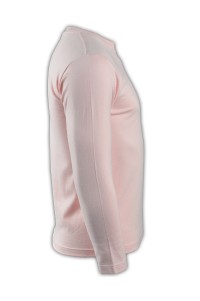 SKLST004 printstar light pink 132 long sleeved men' s T shirt 00101-LVC tailor make creative vim and vigor colourful plain color tee shirts long sleeved team group uniform shirts tshirts supplier company price back view